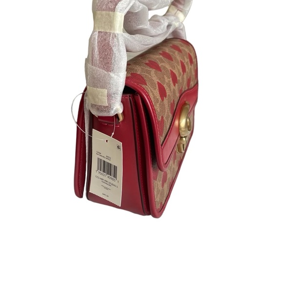 Coach Studio Shoulder Bag In Signature Canvas With Heart Print - Picture 2 of 6